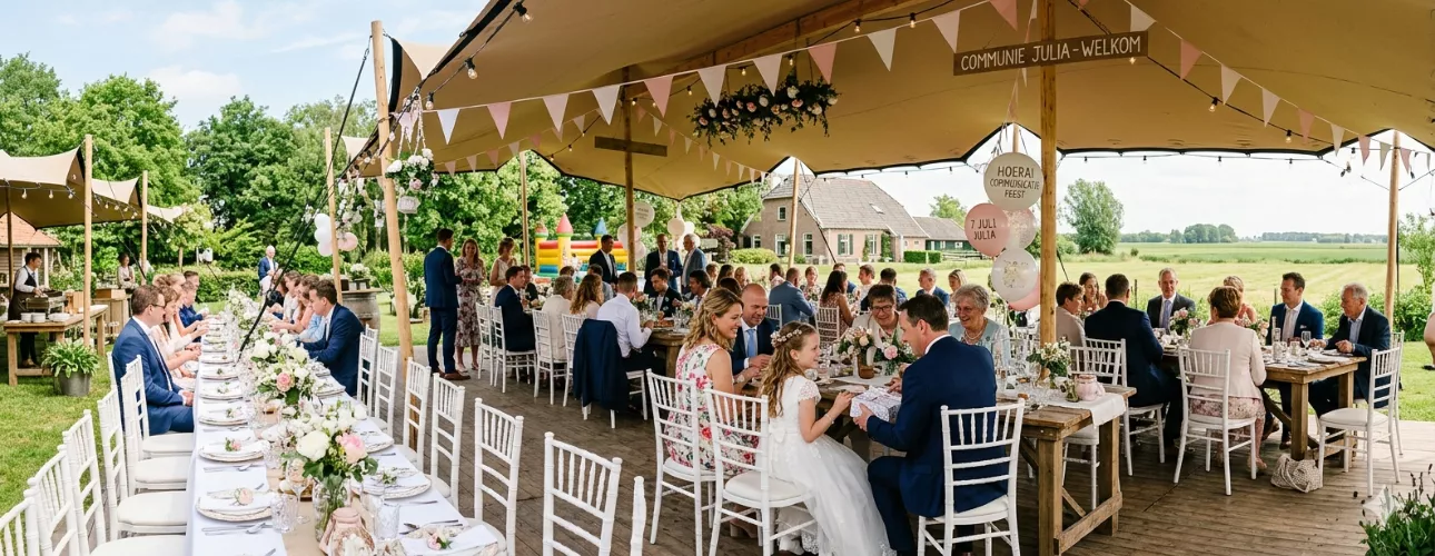 Communie organiseren met Partytentverhuur de Peel